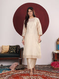 Varanga Women Zari Embroidered And Sequence Embellished With Organza Detailed Kurta With Bottom And Dupatta