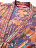 Varanga Women Lavender Floral Printed Embroidered Kurta Paired With Bottom And Dupatta