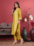 Varanga Women Brocade Embroidered Kurta with Tonal Bottom and Lace Detailed Dupatta