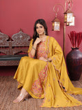 Varanga Women Mustard Pure Hand Embroidered Kurta Set with Dupatta