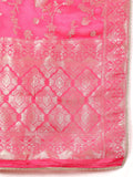 Varanga Women Pure Silk Pink Woven Design Kurta Paired with Bottom and Dupatta