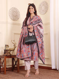 Varanga Women Multicolor Printed Winter Straight Kurta With Trousers And Printed Dupatta