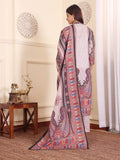 Varanga Women Multicolor Printed Winter Straight Kurta With Trousers And Printed Dupatta