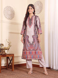 Varanga Women Multicolor Printed Winter Straight Kurta With Trousers And Printed Dupatta