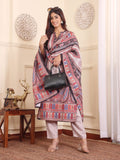 Varanga Women Multicolor Printed Winter Straight Kurta With Trousers And Printed Dupatta