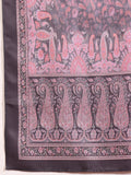 Varanga Women Pink And Grey Paisley Printed Winter Straight Kurta With Trousers And Printed Dupatta