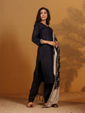 Varanga Women V Neck Kurta With Trouser And Printed Dupatta