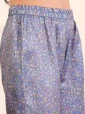 Varanga Women Blue Paisley Printed Winter Kurta With Trousers And Printed Dupatta.