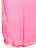 Varanga Women Pink Ethnic Floral Printed Gota Embellished Flared Sleeve Kurta With Solid Trouser. And Dupatta