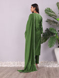 Green Jaal Thread Embroidered Straight Kurta With Trousers And Dupatta