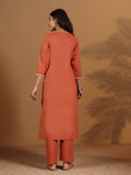 Varanga Women Chikankari Embroidered Gathered Kurta With Trouser & Dupatta