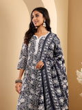 Varanga Women Ethnic Floral Printed Kurta With Trouser & Dupatta