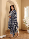 Varanga Women Ethnic Floral Printed Kurta With Trouser & Dupatta