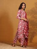 Varanga Women Ethnic Floral Printed Kurta With Trouser & Dupatta