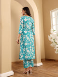 Varanga Women Floral Printed V Neck Kurta With Trouser & Dupatta