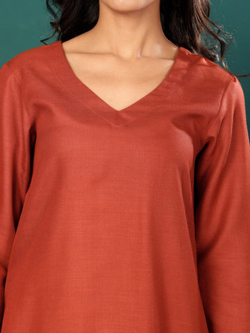 Varanga Women V Neck Straight Kurta With Pants & Dupatta