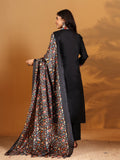 Varanga Women Mandarin Collar Embroidered Straight Kurta With Trouser & Floral Printed Dupatta