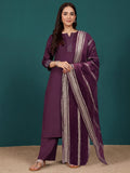 Varanga Women Zari Couching Detailed Kurta with Trouser & Dupatta