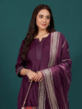 Varanga Women Zari Couching Detailed Kurta with Trouser & Dupatta