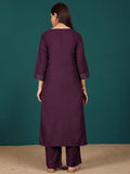 Varanga Women Zari Couching Detailed Kurta with Trouser & Dupatta