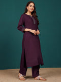 Varanga Women Zari Couching Detailed Kurta with Trouser & Dupatta