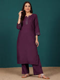 Varanga Women Zari Couching Detailed Kurta with Trouser & Dupatta