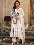 Varanga Women Thread Embroidered Chikankari Anarkali Kurta With Trouser & Dupatta