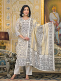 Varanga Women Floral & Paisely Printed Kurta With Trouser & Dupatta