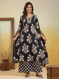 Varanga Women Ethnic Floral Printed V Neck Kurta With Trouser & Dupatta