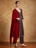 Varanga Women Floral Printed Angrakha Kurta with Trousers & with Dupatta