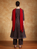 Varanga Women Floral Printed Angrakha Kurta with Trousers & with Dupatta