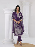 Varanga Women Floral Printed V Neck Thread Embroidered Kurta With Trouser & Dupatta