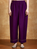 Zari Embroidered Neck Kurta With Trouser And Dupatta