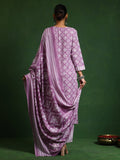 Varanga Women Floral Printed V Neck Kurta with Trouser & Dupatta