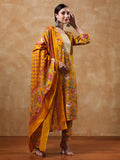 Varanga Women Floral Yoke Design Straight Kurta with Trousers & Dupatta