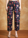 Varanga Floral Printed Thread Work Straight Kurta with Trousers & Dupatta
