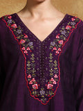 Varanga Women Floral Motif Thread Embroidered Yoke Kurta with Trouser & Dupatta