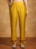 Varanga Women Floral Motif Thread Embroidered Yoke Kurta with Trouser & Dupatta