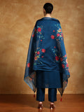 Varanga Women Thread Embroidered Yoke with All Over Floral Motif Buta Kurta with Trouser & Dupatta