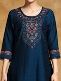 Varanga Women Thread Embroidered Yoke with All Over Floral Motif Buta Kurta with Trouser & Dupatta