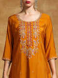 Varanga Women Zari Embroidered Yoke with All Over Floral Motif Buta Kurta with Trouser & Dupatta