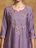 Varanga Women Zari Embroidered Yoke with All Over Floral Motif Buta Kurta with Trouser & Dupatta