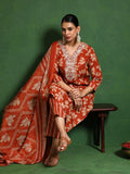 Varanga Women Floral Printed V Neck Kurta With Trouser & Dupatta