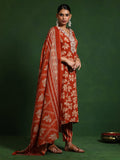 Varanga Women Floral Printed V Neck Kurta With Trouser & Dupatta