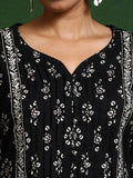 Varanga Women Ethnic Jaipuri Printed Pintuck Yoke With Trouser & Dupatta