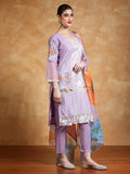 Varanga Women Floral Embroidered Regular Thread Work Pure Cotton Kurta with Trousers & with Dupatta