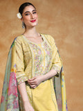 Varanga Women Thread Embroidered Kurta With Trouser & Floral Printed Dupatta