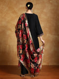 Varanga Women-Zari Embroidered Kurta With Trouser & Floral Printed Dupatta