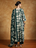 Varanga Women-Thread Embroidered Ethnic Printed Flared Kurta With Trouser & Dupatta