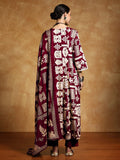 Varanga Women-Thread Embroidered Ethnic Printed Flared Kurta With Trouser & Dupatta